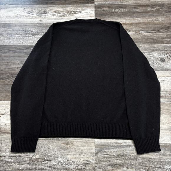 Brooks Brothers Mens XL Black 100% Extra Fine Italian Lambswool V-Neck Sweater‎ - Picture 3 of 11